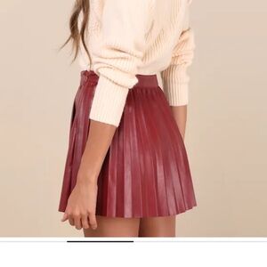 Lulu's Red A-Line Skirt
